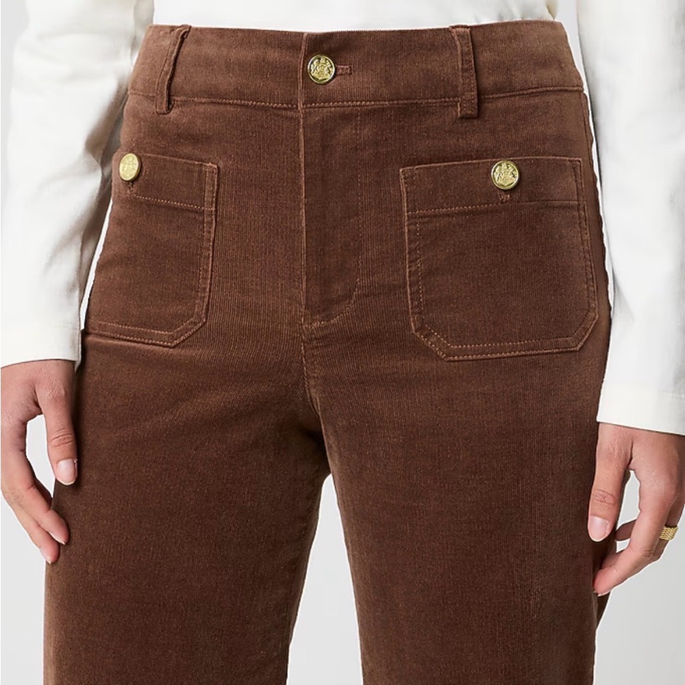 J. Crew Women's NWT Brown Lizzie Patch Pocket Corduroy Pants